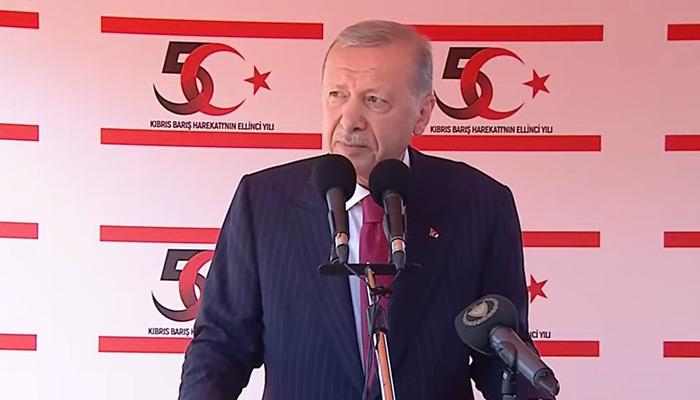 Cumhurbaşkanı Erdoğan'dan Kıbrıs'ta Yunan Bakana tepki: Akla ziyan açıklama yaptı