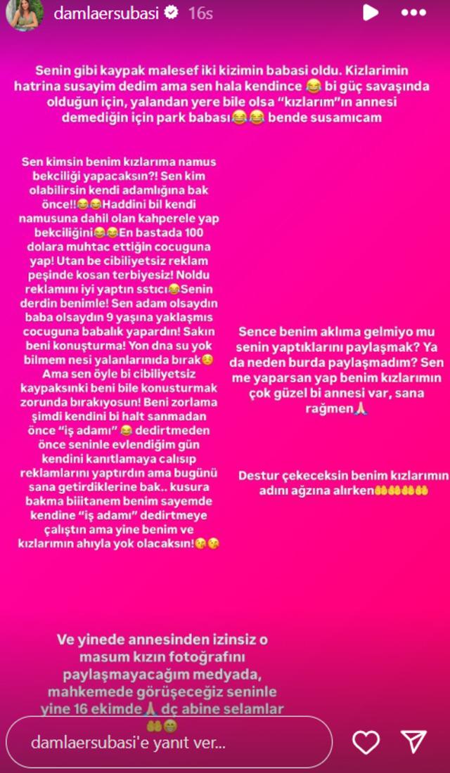 Eski kocası 'eskortluk yapıyordun' deyince dayanamadı! Damla Ersubaşı ile eski eşi Mustafa Can Keser yine birbirine girdi 640xauto