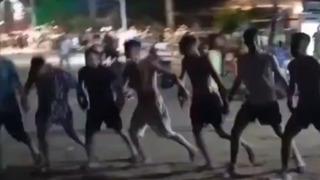 Mersin'de terör halayı! Skandal görüntüler sahil kenarından geldi: Terörist elebaşı için sloganlar attılar