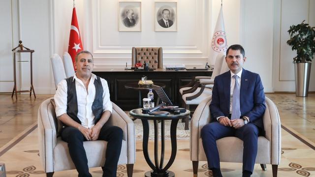 Bakan Murat Kurum, sanatçı Haluk Levent'i kabul etti