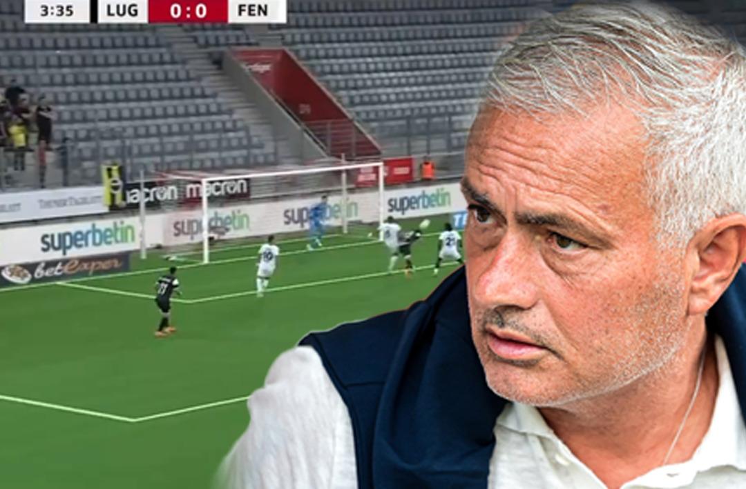 Lugano-Fenerbah&ccedil;e ma&ccedil;ının başında b&uuml;y&uuml;k hata! Top ağlara gitti, ma&ccedil;ın spikeri bile şaşırdı...