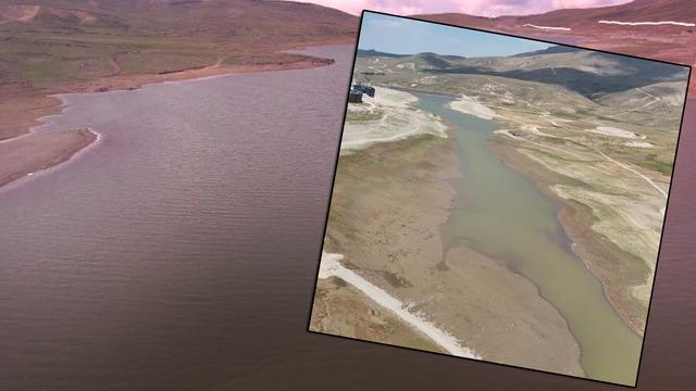 Kayseri'de kahreden görüntü! Turistik göl kuruma noktasında