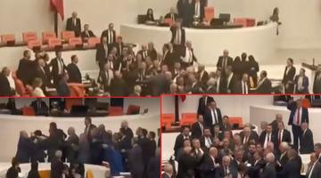 Meclis'te gergin anlar! DEM ve AK Partili vekiller arasında kavga &ccedil;ıktı: Karaismailoğlu, DEM'li vekile yumruk attı