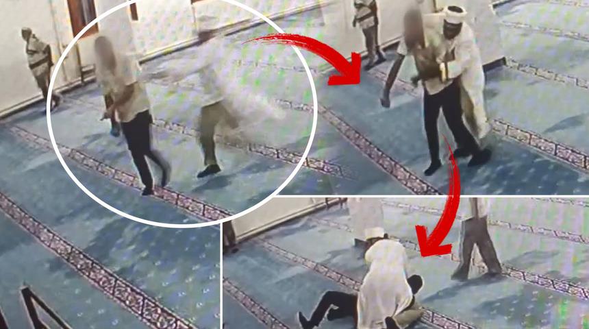Kahraman imam! Camide yaşandı kimse inanamadı: Yere düşürdü, bıçağı elinden böyle aldı…
