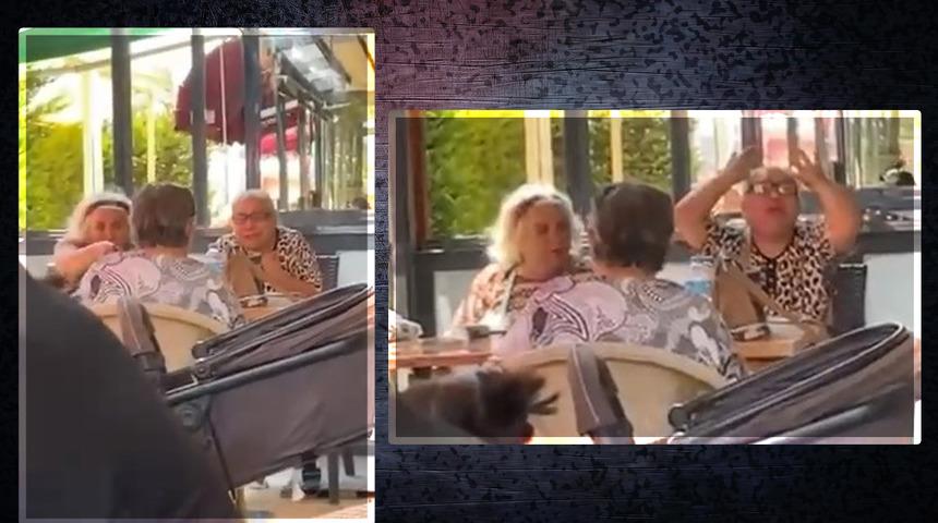 Kafede sıcaktan bunalan kadınların vantilatör kavgası! Hüngür hüngür ağlamaya başladı 'Ortamı bozuyorsun, kalk git'