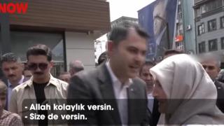 Murat Kurum sohbet ettiği vatandaşa alışveriş kartı vermek istedi! O anlar gündem oldu