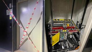 Amasya'da talihsiz kaza! Asansör kabini ile duvar arasına sıkıştı