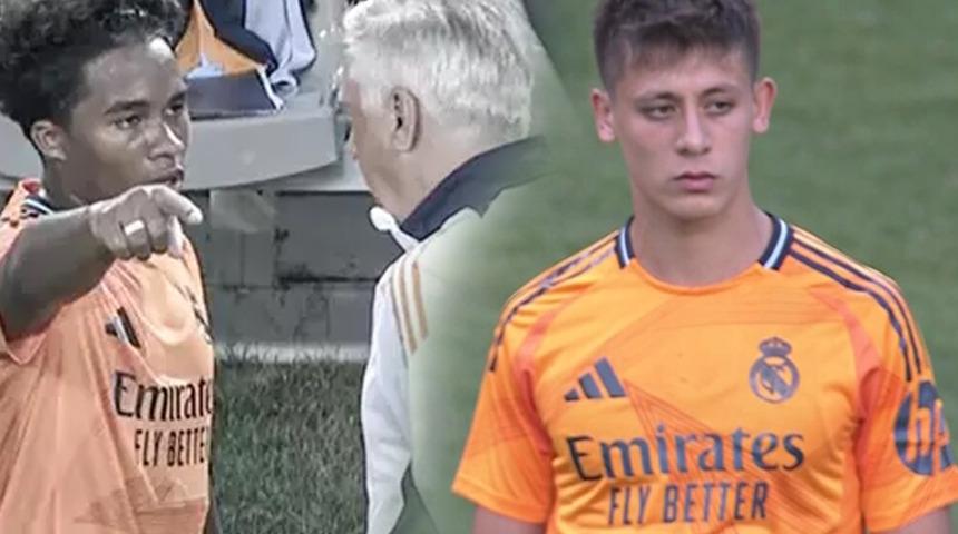 Real Madrid formasıyla sezonu açan Arda Güler'e maç esnasında uyarı! ''Bunu bidaha yapma!''