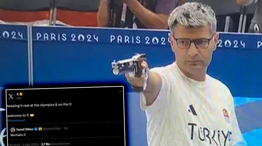 Atış sırasındaki pozuyla efsaneleşen Yusuf Dikeç, sosyal medyaya katıldı: X'ten 'Hoş geldin' karşılaması!