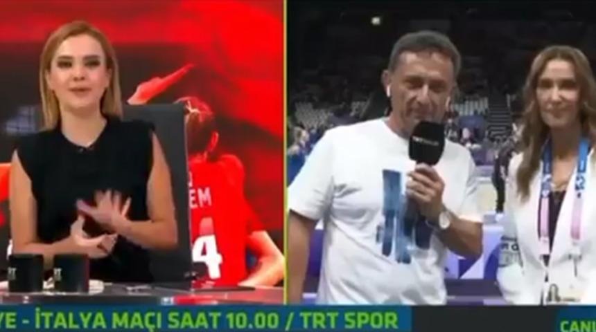 TRT'nin canlı yayınında olay ifadeler! Başak Koç'tan Kerem Öncel'e: ''Karakter, sandalye üzerine çıkarak yükselmiyor"