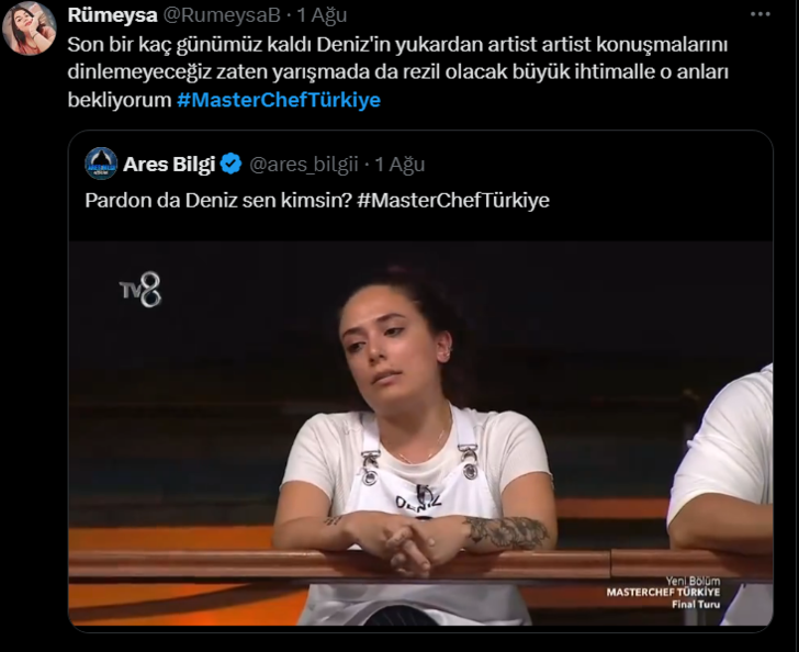 Masterchef ilk günden karıştı! Rizeli Mehmet'e sözleri sonrası Deniz'e tepki yağdı G2