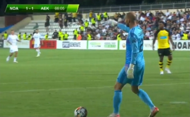 UEFA Konferans Ligi'nde kaleci gol attı! Kendi kalesinden yaptığı vuruş rüzgar yardımıyla ağlarla buluştu! G3