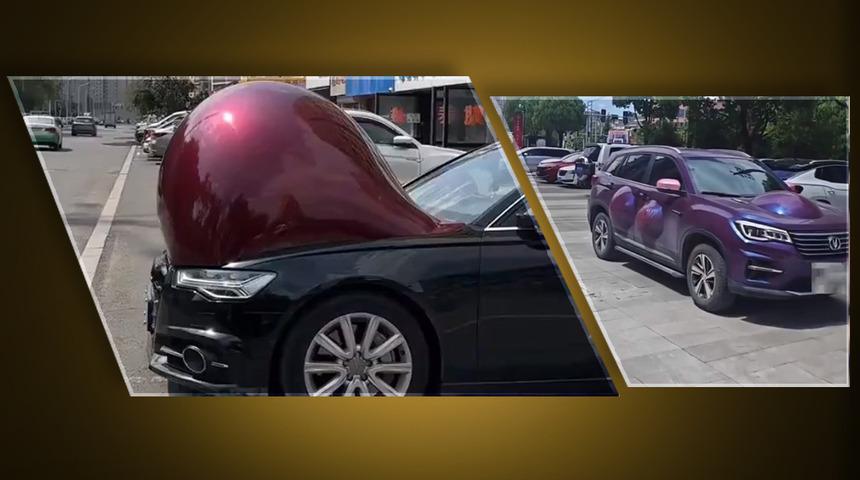 Çin'de şaşkına çeviren görüntü! Aşırı sıcaklar arabaları bu hale getirdi