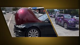 Çin'de şaşkına çeviren görüntü! Aşırı sıcaklar arabaları bu hale getirdi