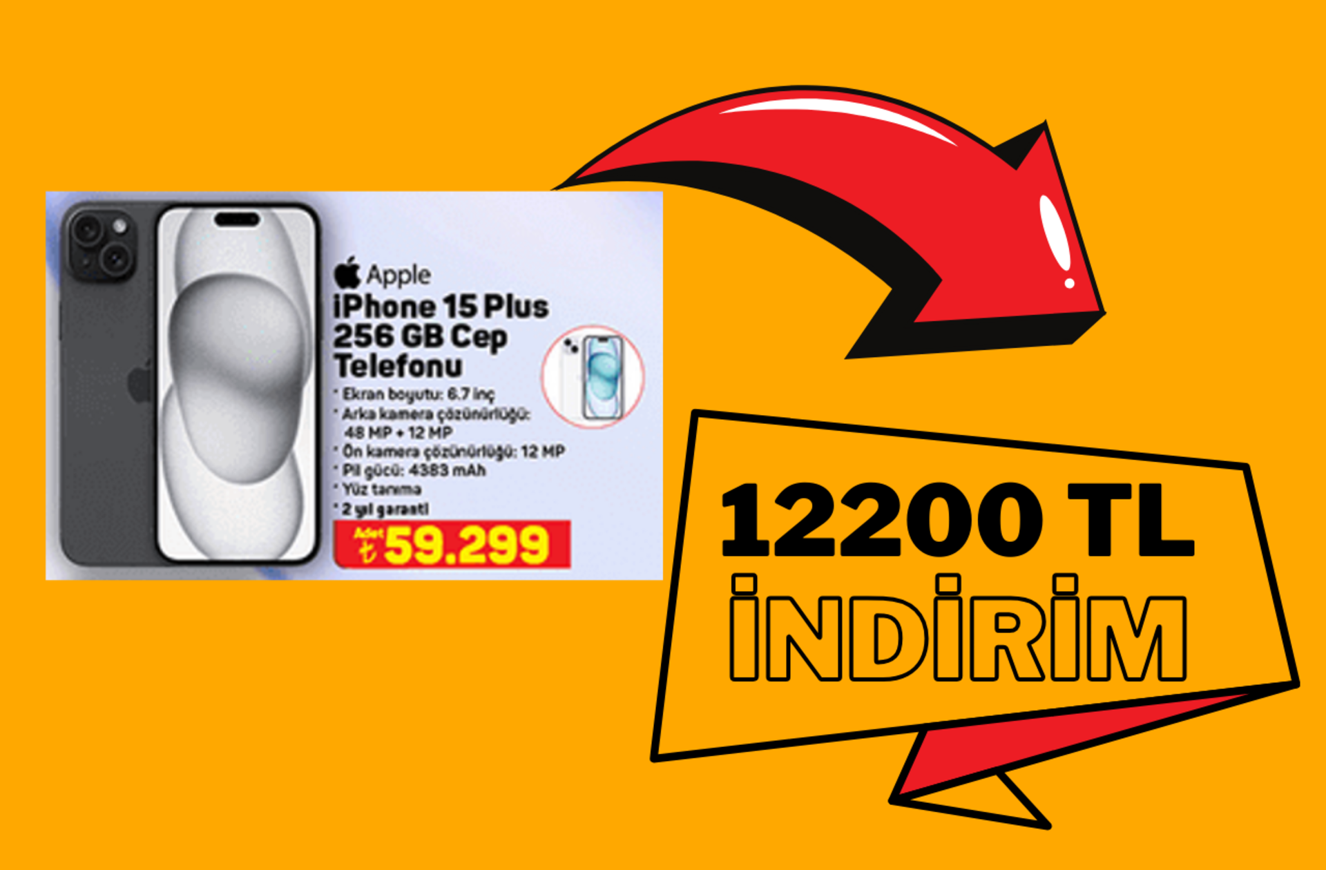 A101'de 12 bin 200 TL indirimle satışa sunulan iPhone 15 Plus'ı sizin için inceledik