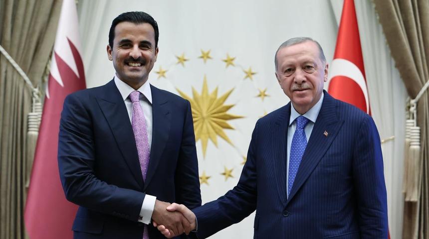 Cumhurbaşkanı Erdoğan, Katar Emiri Al Sani ile görüştü