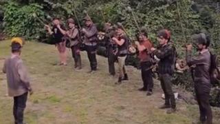 Fındık hasadında komando yemini! Sosyal medyada büyük beğeni topladı