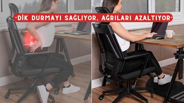 Masa başında çalışanların favorisi! Dik durmayı sağlıyor, ağrıları azaltıyor...
