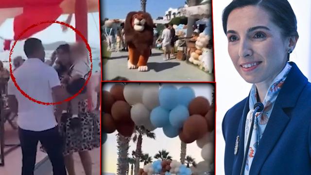 Hafize Gaye Erkan aylar sonra Bodrum'da ortaya çıktı! Oğluna villada doğum günü partisinden renkli görüntüler