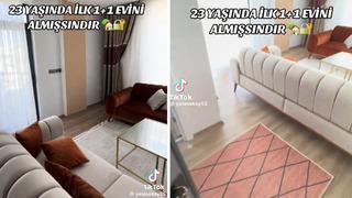 23 yaşında aldığı 1+1 evini sosyal medyadan paylaştı! Yotum yağmuruna tutuldu: Gerçekten helal olsun 