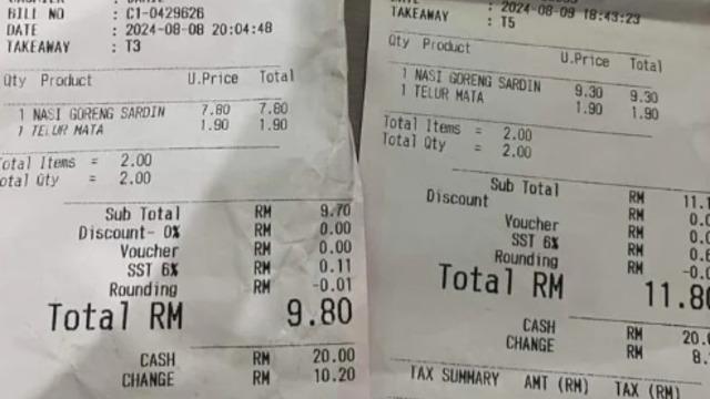 2 gün üst üste aynı restoranda aynı yemeği yedi! Tek gecede oluşan fiyat farkına inanamadı... Fiyatın göz açıp kapayıncaya kadar nasıl fırladığını bir düşünün