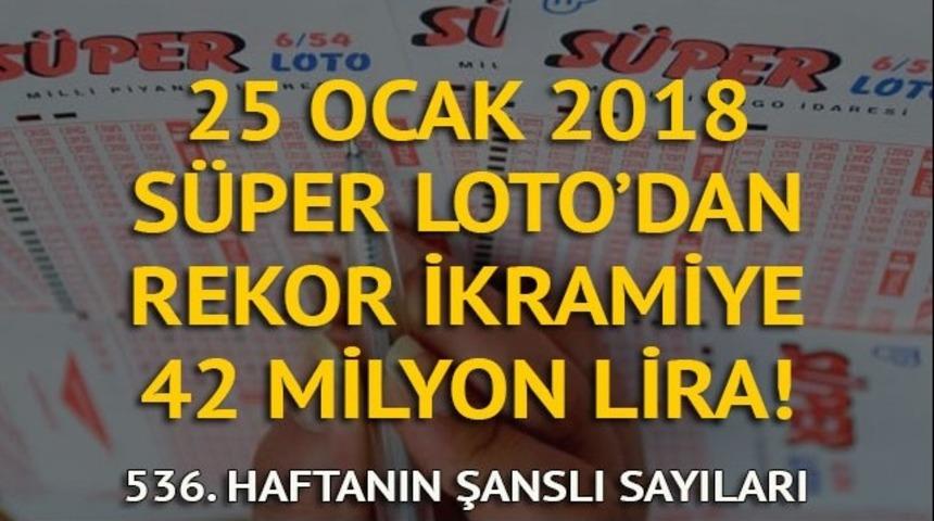 Süper Loto sonuçları 25 Ocak: Rekor kıran Süper Loto, bir kişiye 42 milyon kazandırdı!