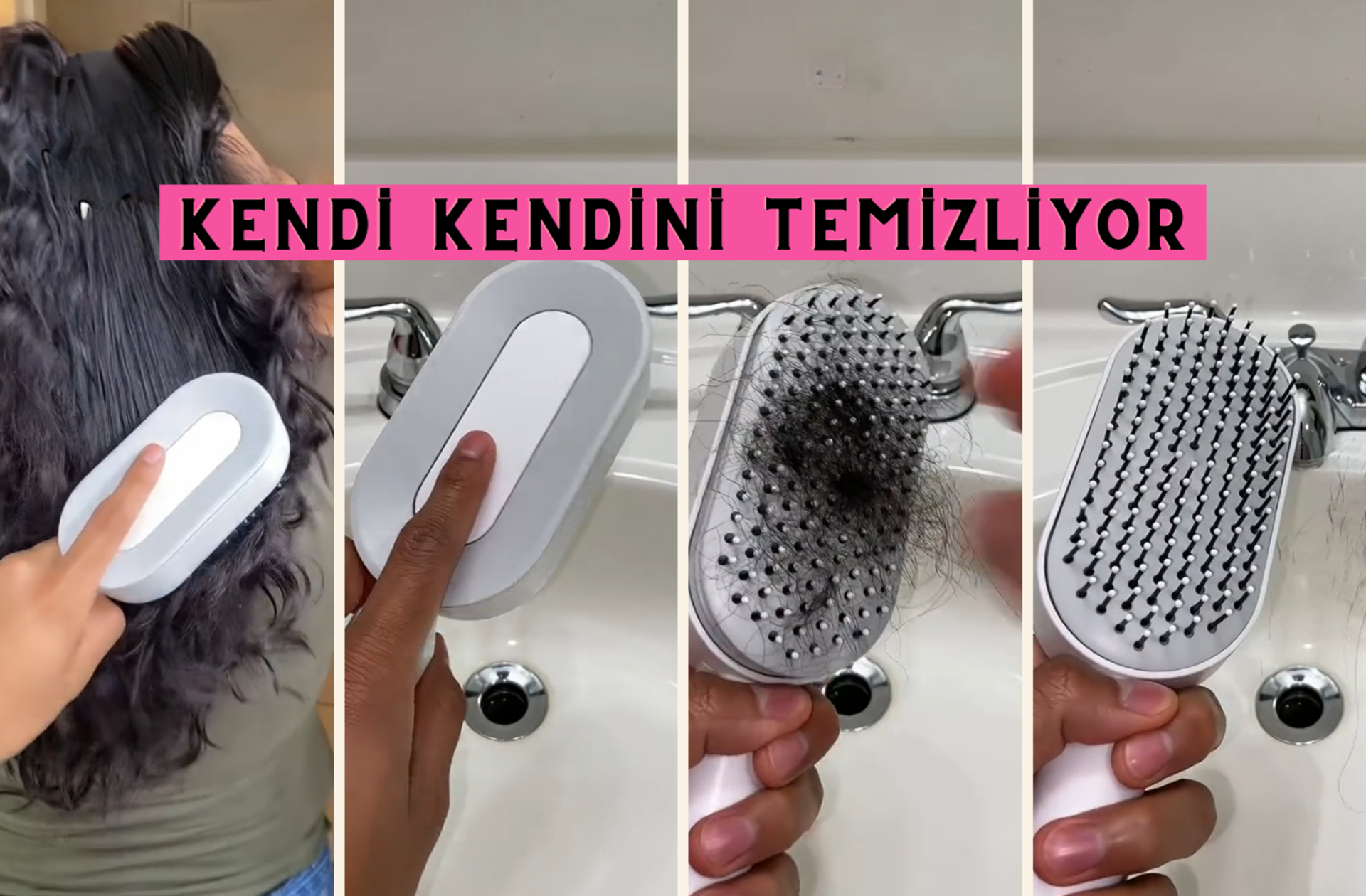 Masaj etkisi yaratıyor, kendi kendini temizliyor! Viral olan akıllı tarağı sizin için bulduk