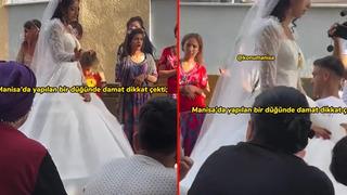 Sosyal medyadan paylaşılan bir düğün kullanıcıların ilgisini çekti! Damadı ilk bakışta kimse fark etmedi... Yataktan kalkıp gelmiş