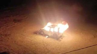 Park halindeyken bir anda alev alev yandı! Kullanılamaz hale geldi