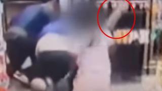 Baba ve 8 yaşındaki kızı dükkanlarına giren hırsıza dersini verdi! O anlar saniye saniye güvenlik kamerasına yansıdı