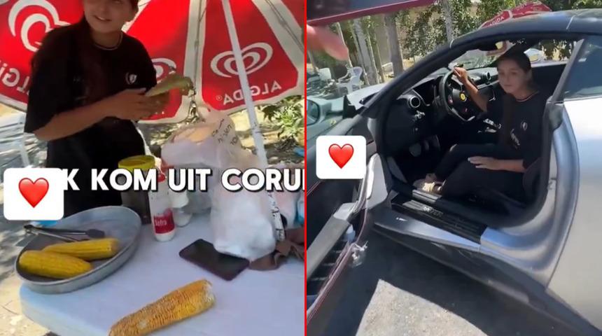 Yol kenarında mısır satan 14 yaşındaki kıza 25 TL yerine  1.850 TL ödedi! O anlar sosyal medyada gündem oldu... "Bir fotoğraf çekebilir miyim?"
