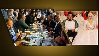 15 kişi zor saydı! Aşiret düğününde geline 3 kilo altın, damada 12 milyon TL takıldı