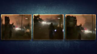 Hem canlarını kurtarmak istediler hem mallarını! Yangından kaçan vatandaşların korku dolu anları...