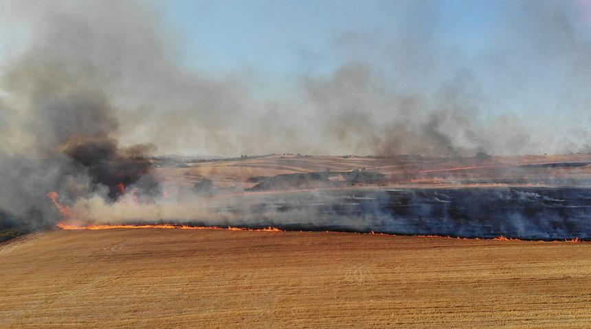 Edirne'de faciadan dönüldü! Alevlerin benzin istasyonuna ve köye sıçramasına ramak kaldı