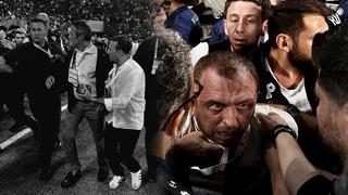 SON DAKİKA: İzmir'de tribünlere desteğe giden Ali Koç'a saldırı! Büyük skandal... Tribünlere desteğe giden Koç'a arkadan saldırdı, yere düşürdü! Hakem maçı yarıda kesti