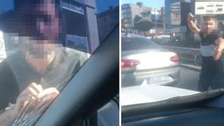 D-100'de maganda dehşeti! Otomobilin önünü kesip...