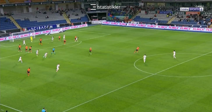 Başakşehir'de Figueiredo, orta sahadan inanılmaz bir gol attı! Futbol sahalarında ender rastlanacak cinsten... G4