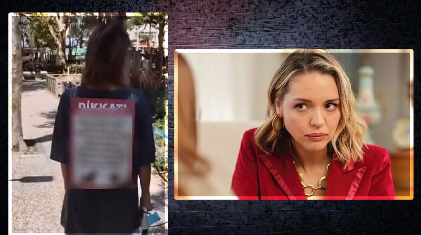 Sandık Kokusu’nun Lale’si Seda Türkmen sokakta sırtına astığı o afişle dolaştı!