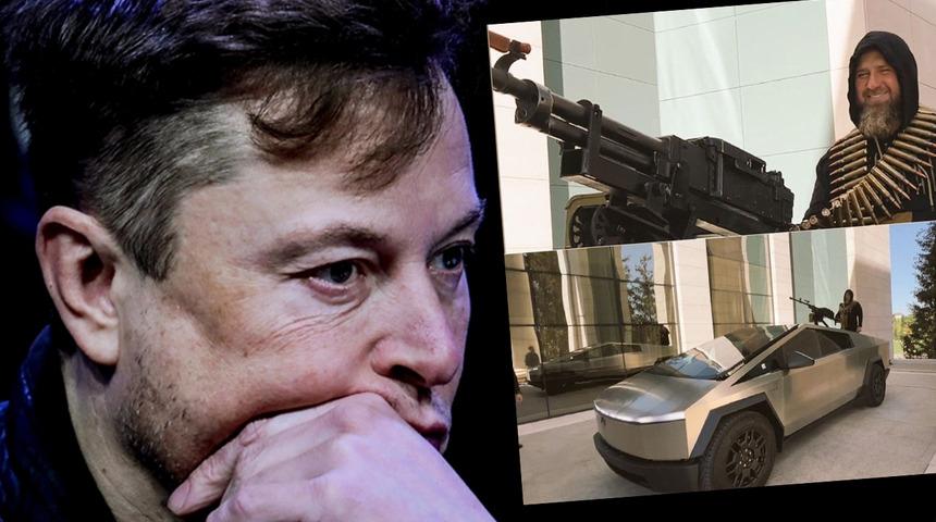 Kadirov, Cybertruck'a makineli tüfek yerleştirdi, olay oldu! Elon Musk'tan iddialara sert tepki "Aptal mısınız?"