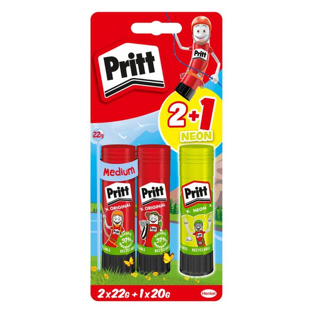 Pritt Stick Yapıştırıcı 2 x 22g 20g MorYeşil