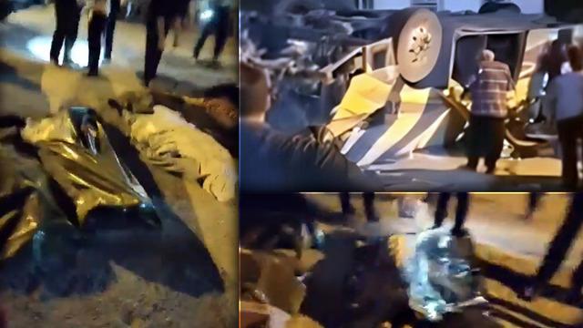 Fren arıza yaptı: 28 ölü, 23 yaralı! Erbain törenlerine gidenleri taşıyan otobüs İran'da devrildi