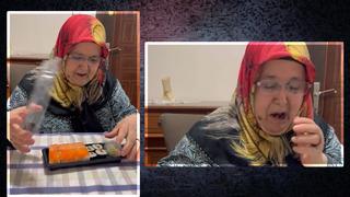 Tiktok’ta içerik üreten yaşlı kadın öyle bir şey yedi ki midesi ağzına geldi