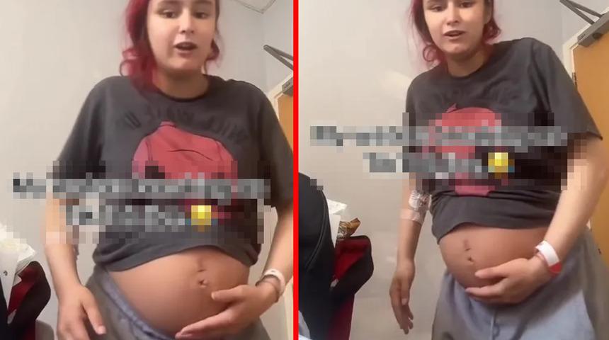 TikTok canlı yayınında yakalandı! "Suyum geldi" dedi... Yayını bir an bile kapatmadı: 'Neredeyse doğuracak'