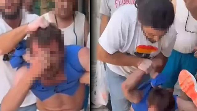 Taciz ettiği kadının verdiği buluşma adresine gitti, meydan dayağı yedi! Tuzağa düşen sosyal medya sapığı kamerada