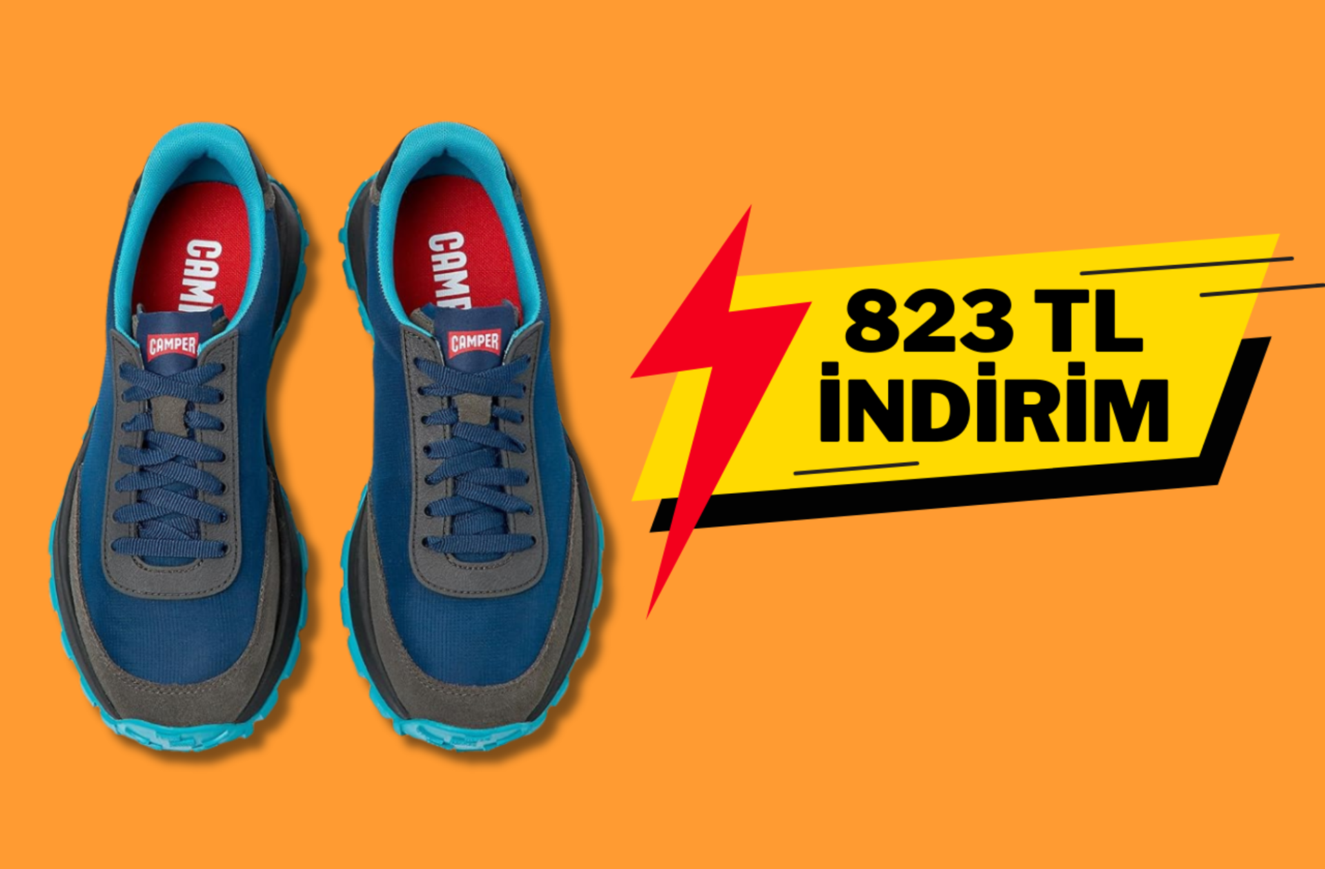 Fiyatı 3006 TL'ye düştü! Stilinize hava katacak Camper ayakkabı indirime girdi