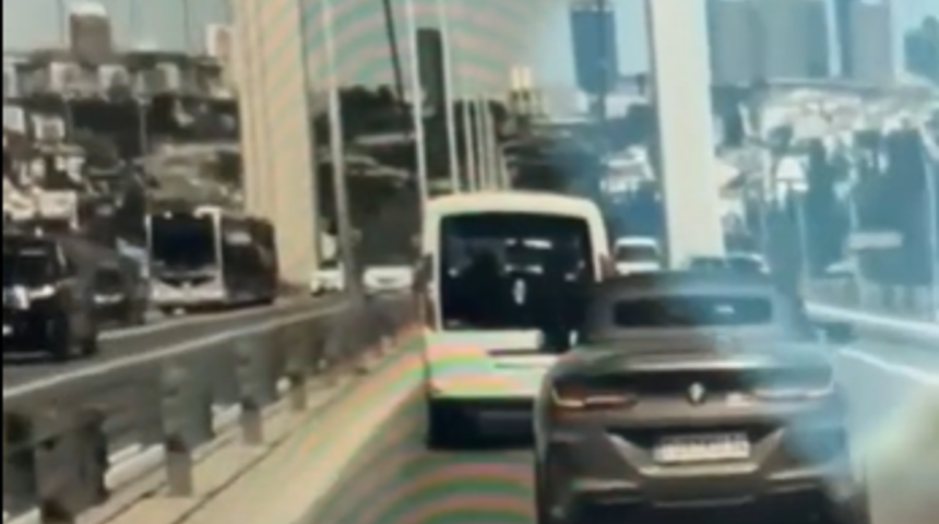 Köprünün üstünde yapılmayacak şeyi yaptı, çevreye korku saçtı