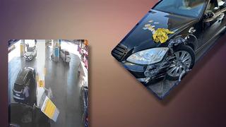 Kontrolünü kaybetti, akaryakıt istasyonunda pompayı devirdi