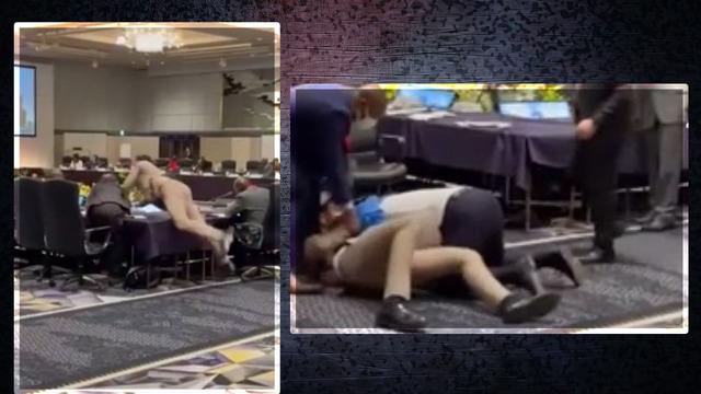 İki ülkenin diplomatları birbirine girdi! Görünce kaldırmak için adeta masaya uçtu: Yerde boğuşma anları...