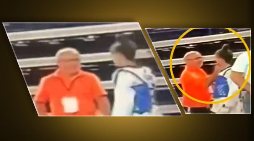 Tekvando Şampiyonası'nda skandal görüntüler! 13 yaşındaki sporcusunu defalarca tokatladı