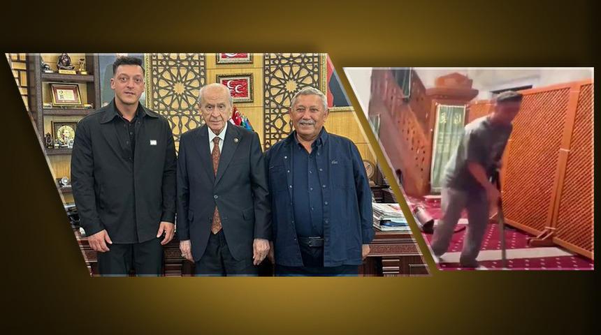 Cami temizlemesiyle gündemdeydi! Mesut Özil, bu kez de MHP lideri Devlet Bahçeli'yi ziyaret etti